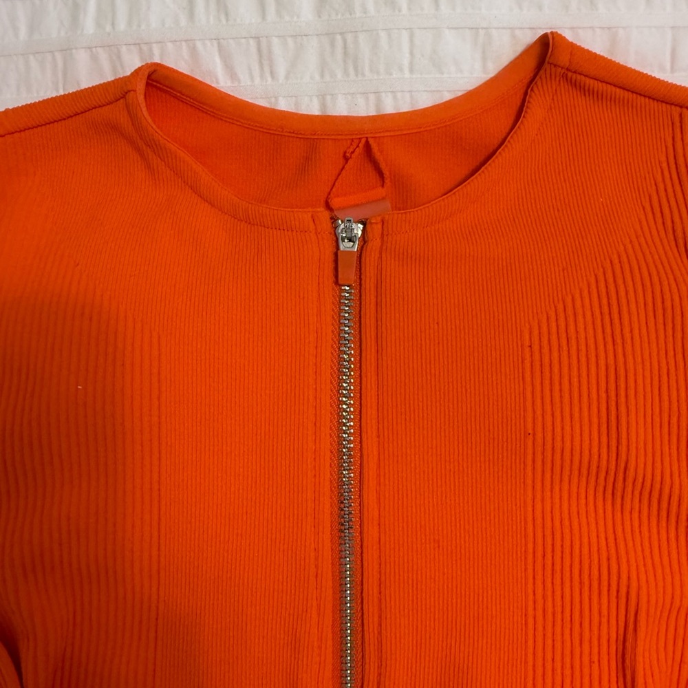Garage Orange Ribbed Crop Top - Picture 3 of 4